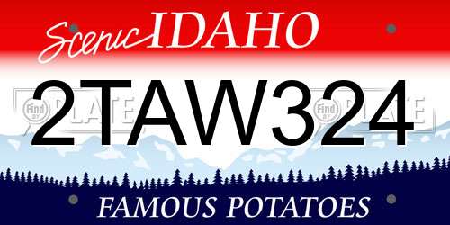 2TAW324 Idaho License Plate