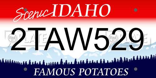 2TAW529 Idaho License Plate