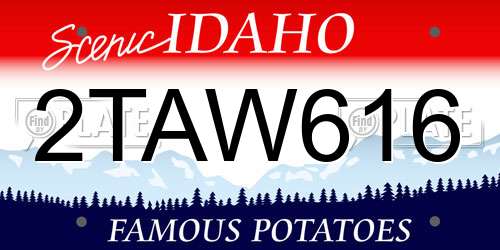 2TAW616 Idaho License Plate