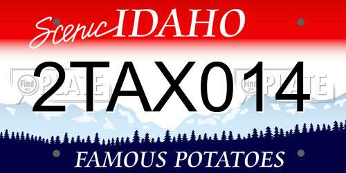 2TAX014 Idaho License Plate