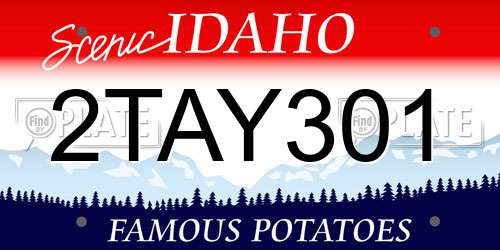 2TAY301 Idaho License Plate