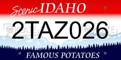 2TAZ026 Idaho License Plate