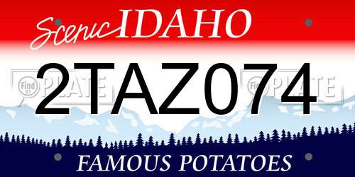 2TAZ074 Idaho License Plate