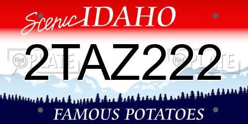 2TAZ222 Idaho License Plate