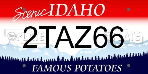 2TAZ66 Idaho License Plate