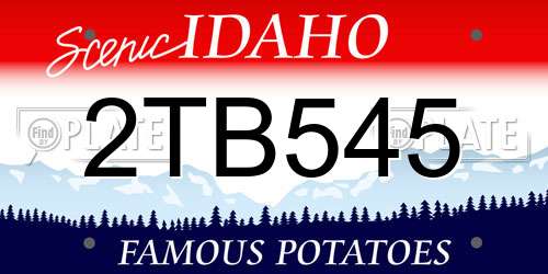 2TB545 Idaho License Plate