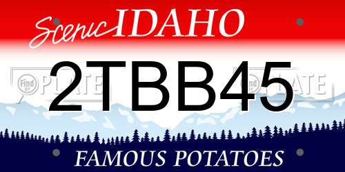 2TBB45 Idaho License Plate