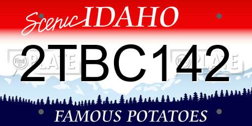 2TBC142 Idaho License Plate