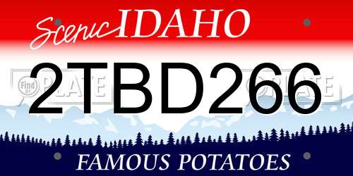 2TBD266 Idaho License Plate