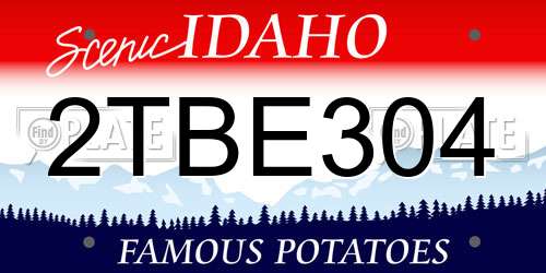 2TBE304 Idaho License Plate