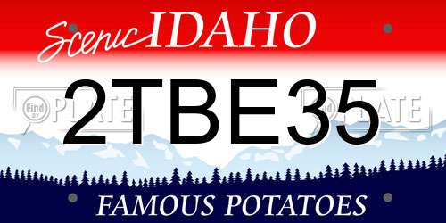 2TBE35 Idaho License Plate