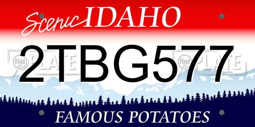 2TBG577 Idaho License Plate