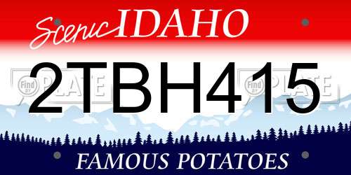 2TBH415 Idaho License Plate