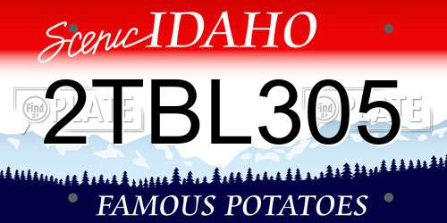 2TBL305 Idaho License Plate