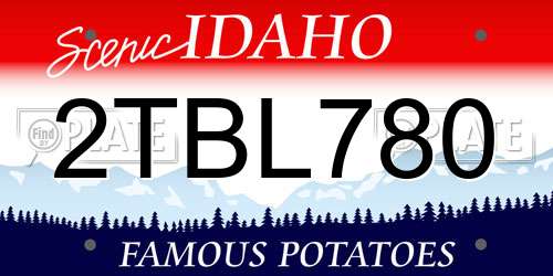 2TBL780 Idaho License Plate