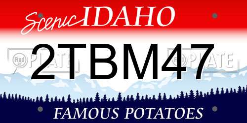 2TBM47 Idaho License Plate