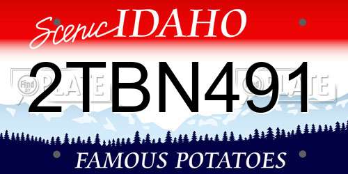 2TBN491 Idaho License Plate