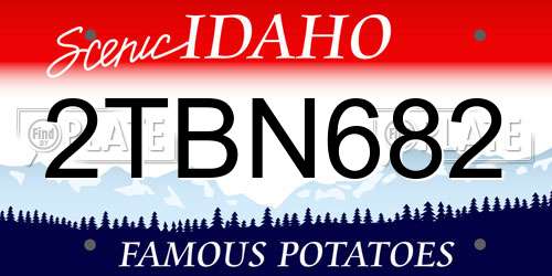 2TBN682 Idaho License Plate