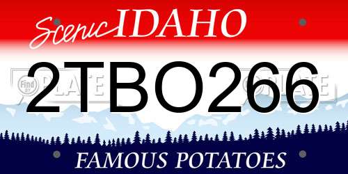 2TBO266 Idaho License Plate