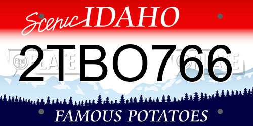2TBO766 Idaho License Plate