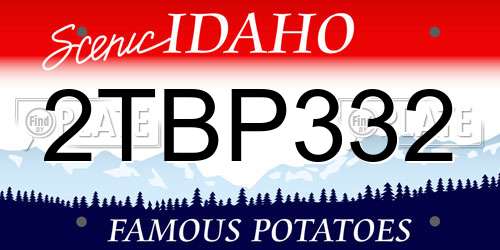 2TBP332 Idaho License Plate