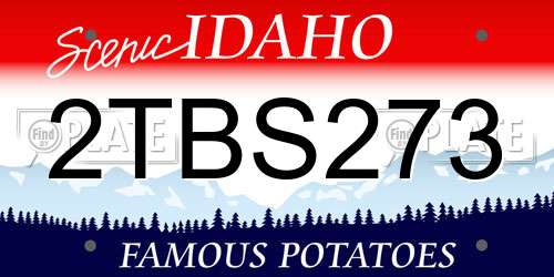 2TBS273 Idaho License Plate