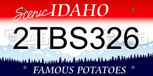 2TBS326 Idaho License Plate
