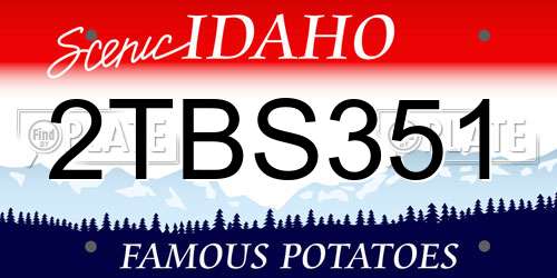 2TBS351 Idaho License Plate