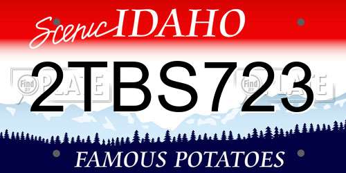 2TBS723 Idaho License Plate