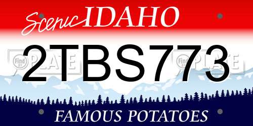 2TBS773 Idaho License Plate