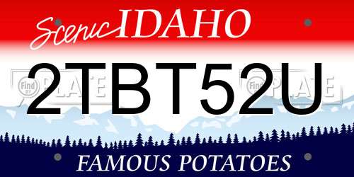 2TBT52U Idaho License Plate