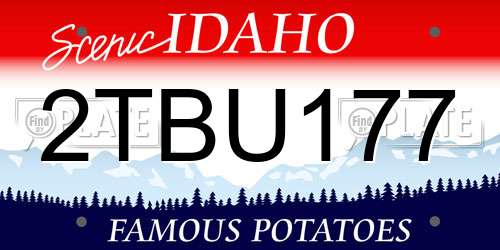 2TBU177 Idaho License Plate