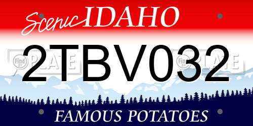 2TBV032 Idaho License Plate