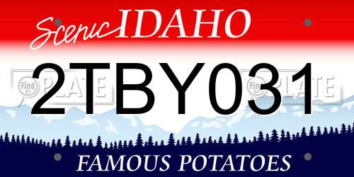 2TBY031 Idaho License Plate