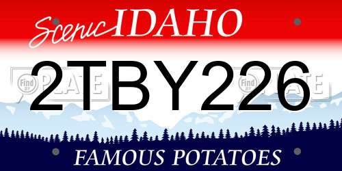 2TBY226 Idaho License Plate