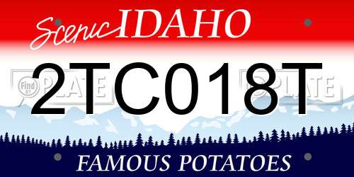 2TC018T Idaho License Plate