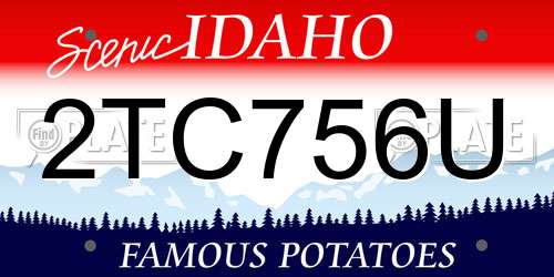 2TC756U Idaho License Plate
