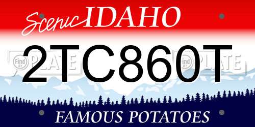 2TC860T Idaho License Plate