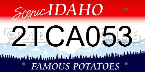 2TCA053 Idaho License Plate