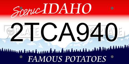 2TCA940 Idaho License Plate