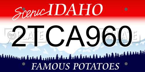 2TCA960 Idaho License Plate