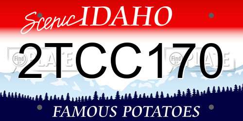 2TCC170 Idaho License Plate