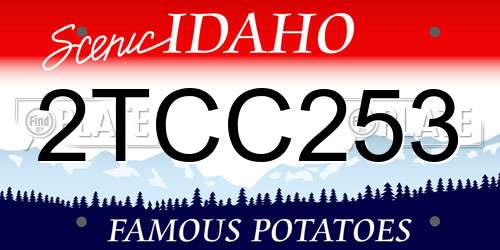 2TCC253 Idaho License Plate