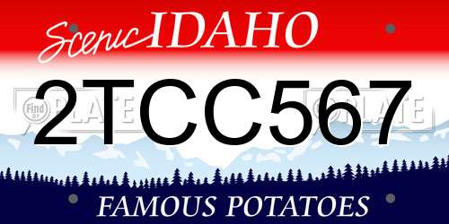 2TCC567 Idaho License Plate