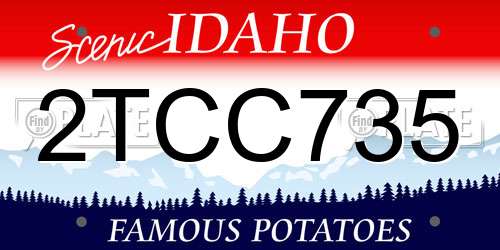 2TCC735 Idaho License Plate