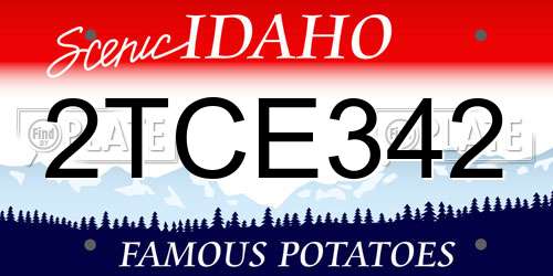 2TCE342 Idaho License Plate