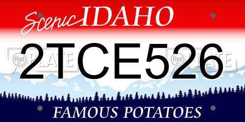 2TCE526 Idaho License Plate