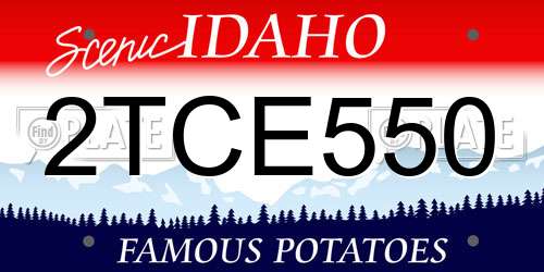 2TCE550 Idaho License Plate
