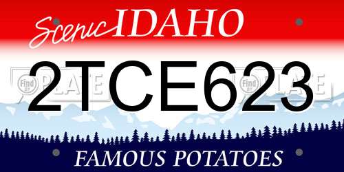 2TCE623 Idaho License Plate