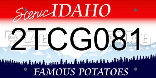 2TCG081 Idaho License Plate